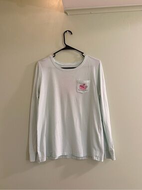 Long-Sleeve Pocket Tee in Light Mint — Vineyard